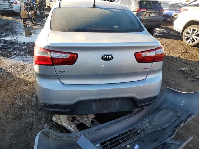 KNADM4A32E6361477 - 2014 KIA RIO LX WHITE photo 6