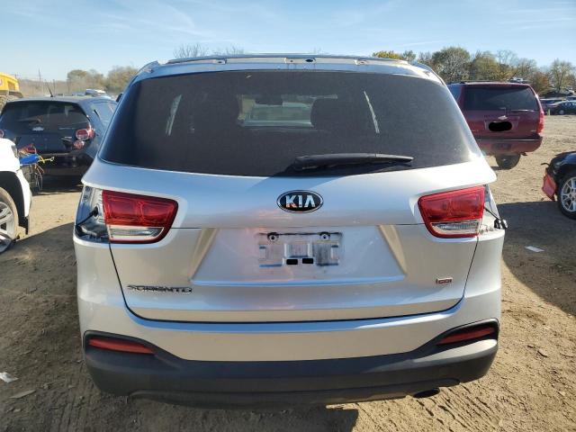 5XYPG4A34GG149476 - 2016 KIA SORENTO LX SILVER photo 6