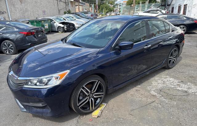 1HGCR2F52HA248100 - 2017 HONDA ACCORD SPORT ლურჯი ფოტო 2