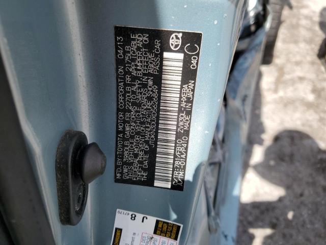 JTDKN3DUXD5626849 - 2013 TOYOTA PRIUS 青色 照片 12