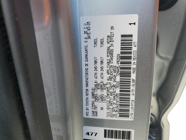 3TYLB5JNXST071855 - 2025 TOYOTA TACOMA DOUBLE CAB SILVER photo 12