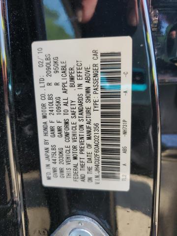 JH4CU2F60AC021356 - 2010 ACURA TSX BLACK photo 12