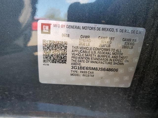 3G1BE6SM8JS648606 - 2018 CHEVROLET CRUZE LT Қара фото 12