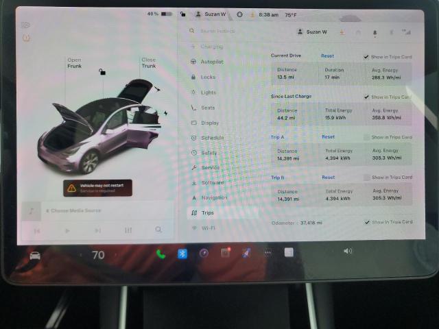 5YJYGDEE3LF023952 - 2020 TESLA MODEL Y WHITE photo 9