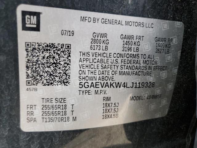 5GAEVAKW4LJ119328 - 2020 BUICK ENCLAVE ESSENCE CHARCOAL photo 13