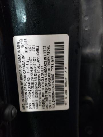 2HKRM4H56GH690482 - 2016 HONDA CR-V EX BLACK photo 13