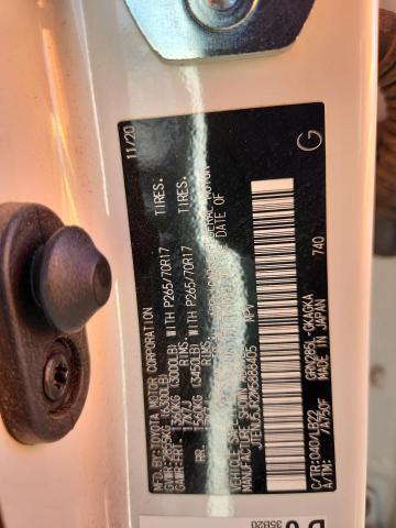 JTENU5JR2M5888405 - 2021 TOYOTA 4RUNNER SR5/SR5 PREMIUM WHITE photo 13