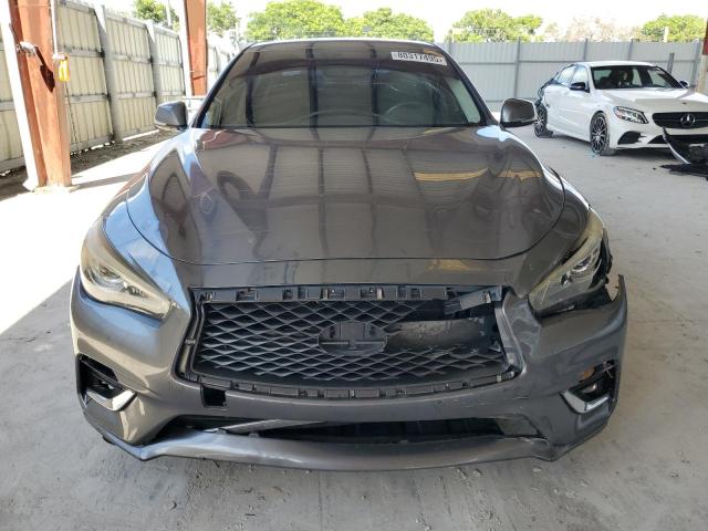 JN1EV7AP8JM591736 - 2018 INFINITI Q50 LUXE GRAY photo 5
