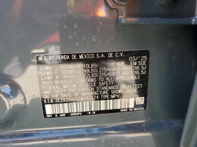 3CZRZ2H71SM787674 - 2025 HONDA HR-V EXL 青色 照片 14