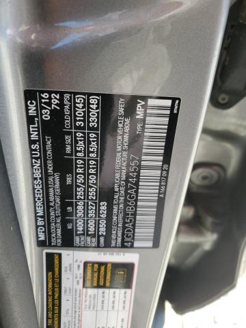 4JGDA5HB6GA744557 - 2016 MERCEDES-BENZ GLE 350 4MATIC SILVER photo 13