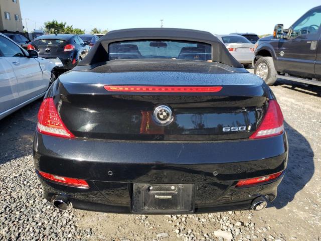 WBAEB53558CX62171 - 2008 BMW 650 I BLACK photo 6