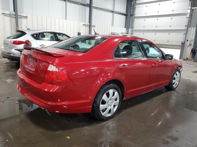 3FAHP0HA1AR107318 - 2010 FORD FUSION SE RED photo 3