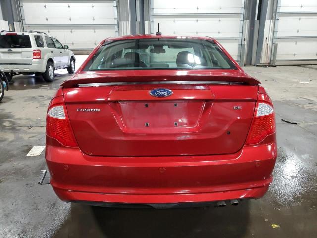 3FAHP0HA1AR107318 - 2010 FORD FUSION SE RED photo 6