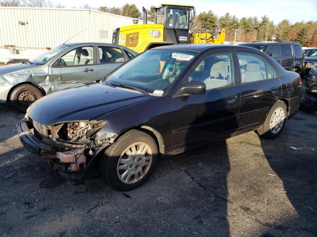 2HGES16585H535574 - 2005 HONDA CIVIC LX BLACK photo 1