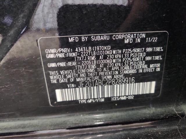 JF2GTABC2P8289916 - 2023 SUBARU CROSSTREK 黑色 照片 14