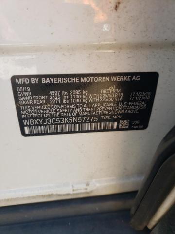 WBXYJ3C53K5N57275 - 2019 BMW X2 SDRIVE28I WHITE photo 13