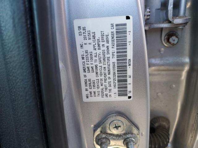 1HGCP25328A105945 - 2008 HONDA ACCORD LX SILVER photo 12