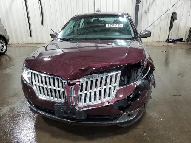 3LNHL2GC1CR828757 - 2012 LINCOLN MKZ MAROON photo 5