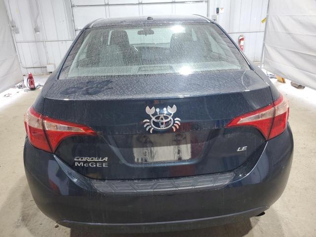 2T1BURHEXKC128630 - 2019 TOYOTA COROLLA L BLUE photo 6