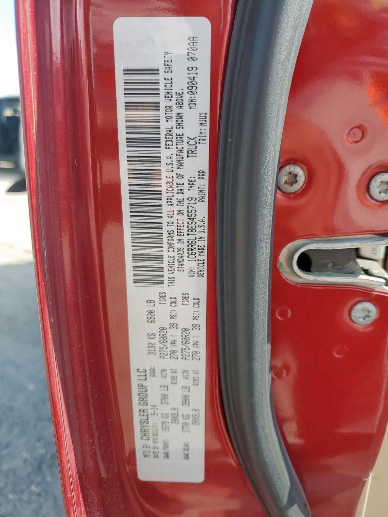 1C6RR6LT8ES455719 - 2014 RAM 1500 SLT Qırmızı foto 12