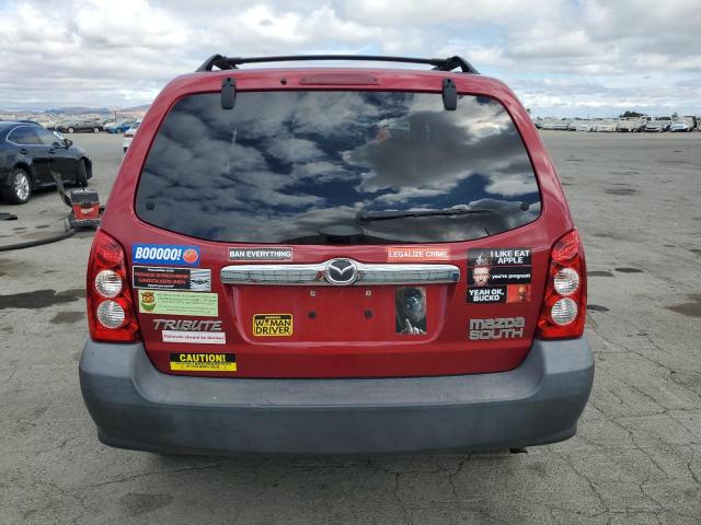 4F2YZ02Z66KM13896 - 2006 MAZDA TRIBUTE I BURGUNDY photo 6