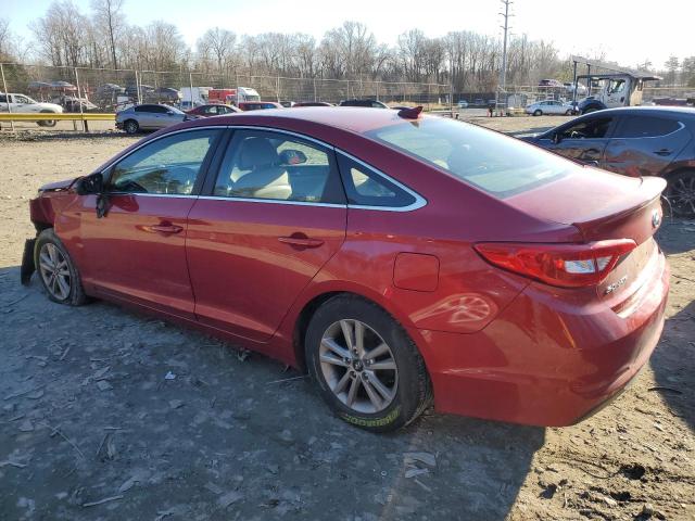 5NPE24AF4HH494257 - 2017 HYUNDAI SONATA SE RED photo 2