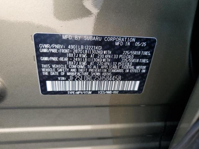 JF2SLDRC2SH584458 - 2025 SUBARU FORESTER LIMITED Verde foto 14