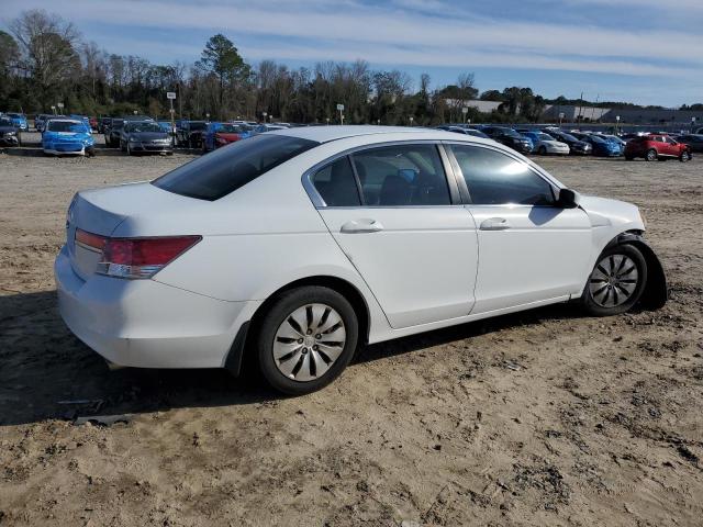 1HGCP2F3XCA133757 - 2012 HONDA ACCORD LX WHITE photo 3