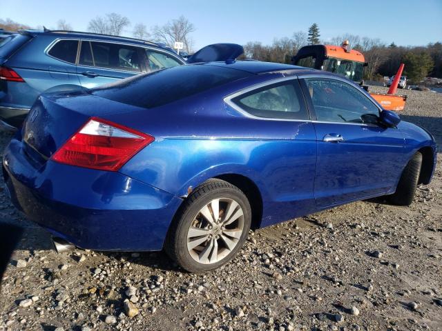 1HGCS12879A009576 - 2009 HONDA ACCORD EXL BLUE photo 3