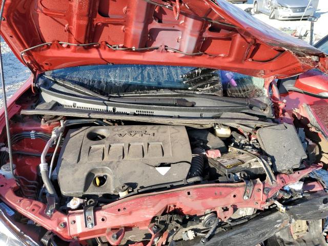 2T1BURHE3HC869114 - 2017 TOYOTA COROLLA L RED photo 11