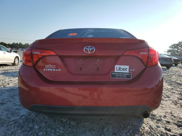 2T1BURHE3HC869114 - 2017 TOYOTA COROLLA L RED photo 6
