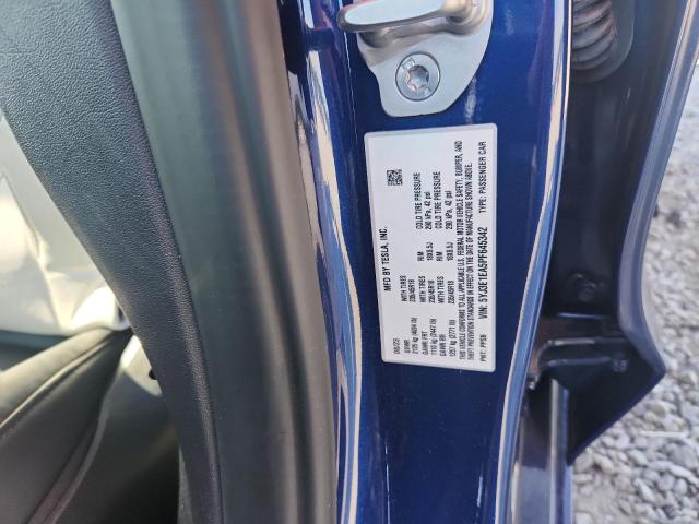 5YJ3E1EA5PF645342 - 2023 TESLA MODEL 3 BLUE photo 12