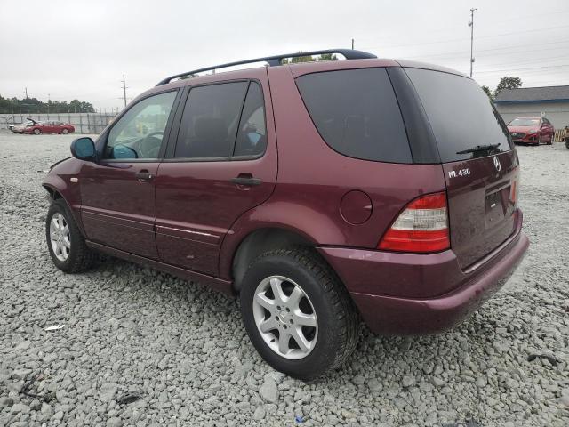 4JGAB72E0XA077435 - 1999 MERCEDES-BENZ ML 430 BURGUNDY photo 2