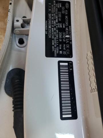3KPF24AD2ME291224 - 2021 KIA FORTE FE WHITE photo 12