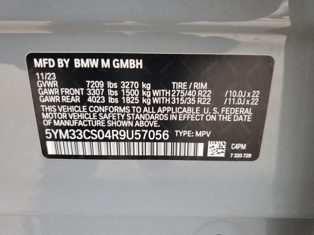 5YM33CS04R9U57056 - 2024 BMW XM LABEL Մոխրագույն լուսանկար 14