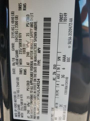 5LMCJ2C91KUL04524 - 2019 LINCOLN MKC SELECT 黑色 照片 13