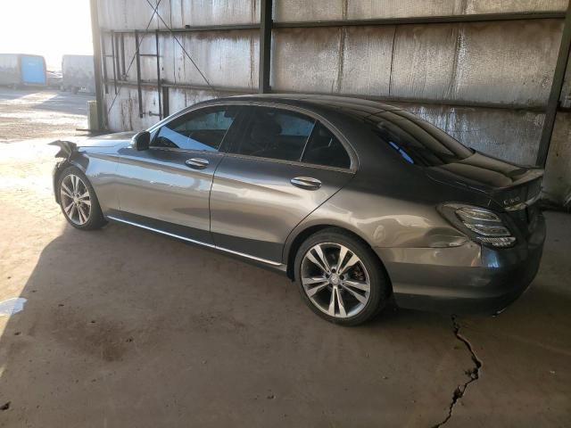 55SWF4JB4HU199842 - 2017 MERCEDES-BENZ C 300 GRAY photo 2