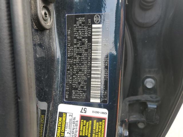 4T1G11BKXMU020170 - 2021 TOYOTA CAMRY SE 蓝色 照片 13