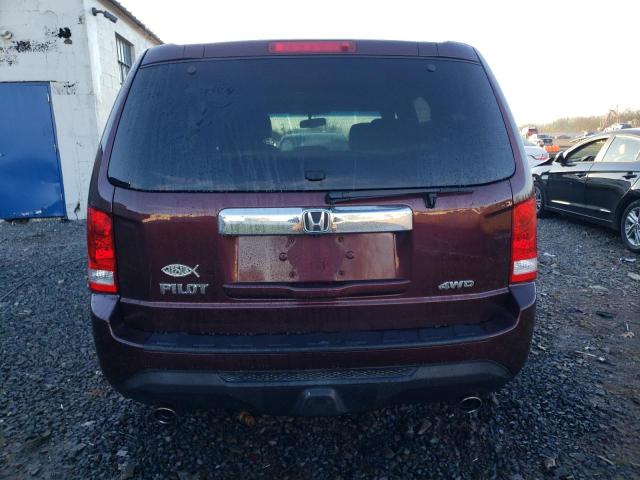 5FNYF4H58CB057397 - 2012 HONDA PILOT EXL MAROON photo 6