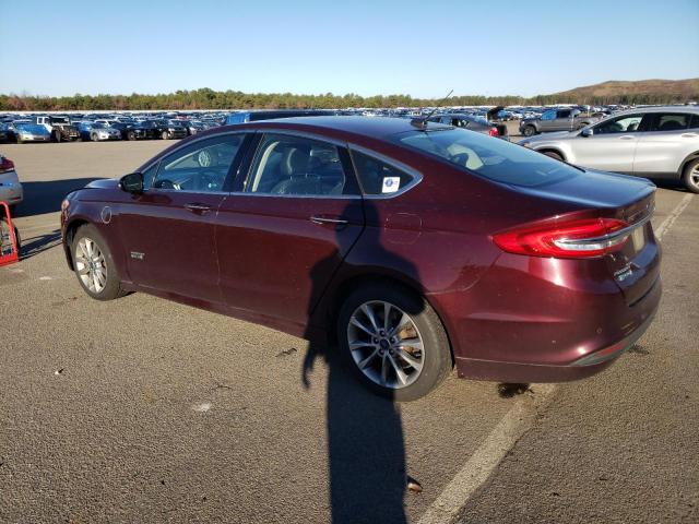 3FA6P0PU0HR288988 - 2017 FORD FUSION SE PHEV BURGUNDY photo 2