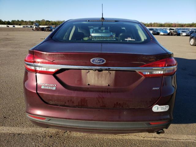 3FA6P0PU0HR288988 - 2017 FORD FUSION SE PHEV BURGUNDY photo 6