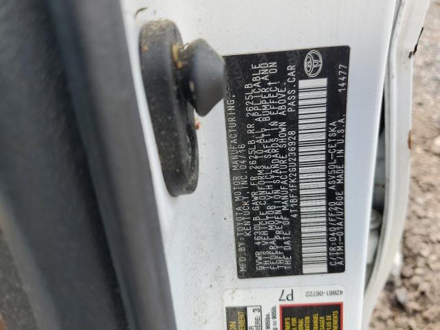 4T1BF1FK2GU236928 - 2016 TOYOTA CAMRY LE 白色 照片 12