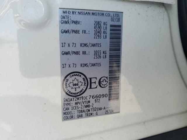 5N1AT2MT9JC766090 - 2018 NISSAN ROGUE S WHITE photo 13