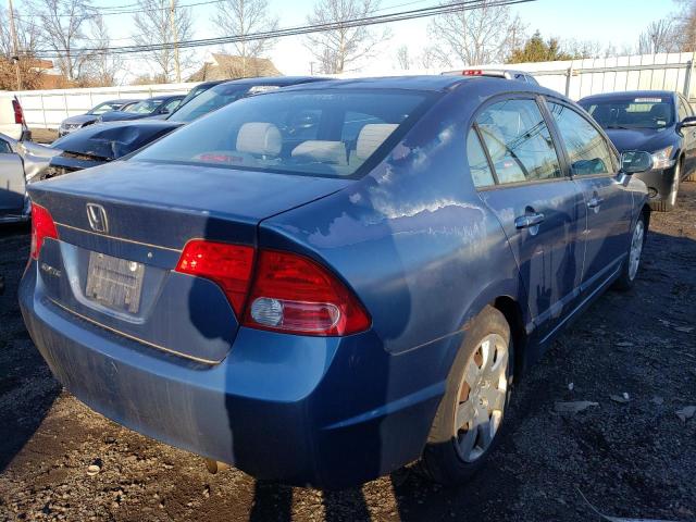 2HGFA16586H514409 - 2006 HONDA CIVIC LX BLUE photo 3