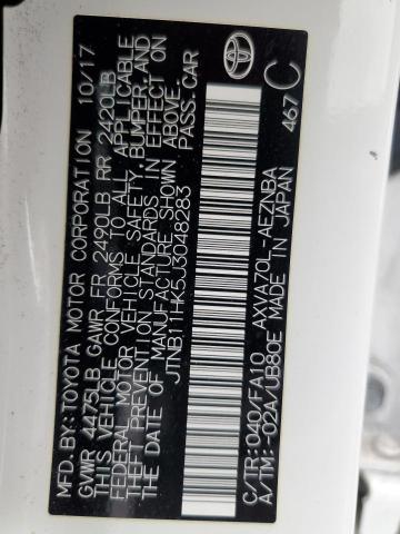 JTNB11HK5J3048283 - 2018 TOYOTA CAMRY L Ağ foto 13