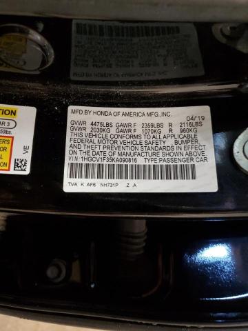 1HGCV1F35KA090816 - 2019 HONDA ACCORD SPORT Qara foto 12