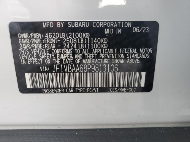 JF1VBAA68P9813106 - 2023 SUBARU WRX WHITE photo 12