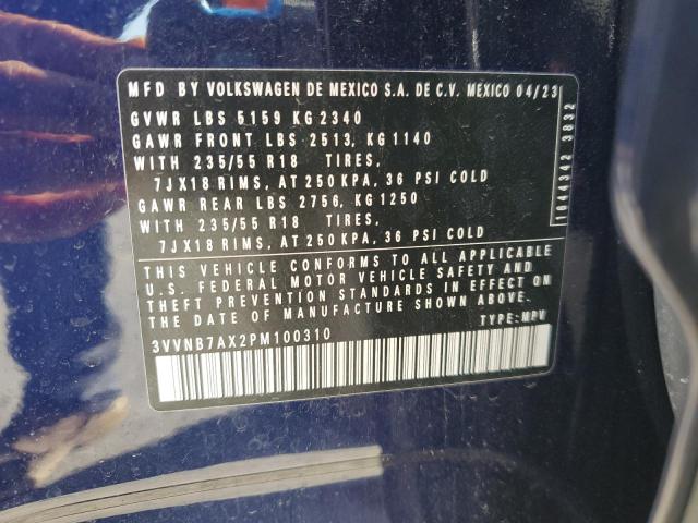 3VVNB7AX2PM100310 - 2023 VOLKSWAGEN TIGUAN SE Կապույտ լուսանկար 13