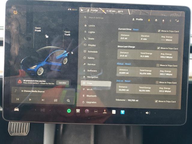 5YJ3E1EB1NF142834 - 2022 TESLA MODEL 3 Mavi fotoğraf 9