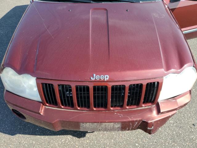 1J8GR48K77C587865 - 2007 JEEP GRAND CHEROKEE LAREDO BURGUNDY photo 12